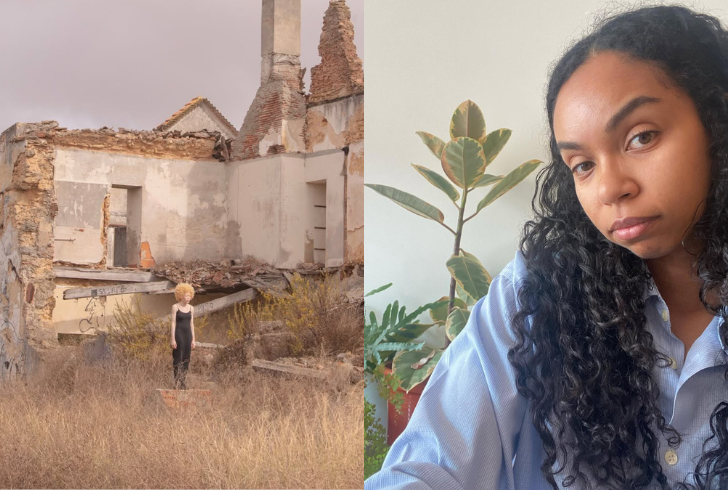 Eunice Pais with her photography work
